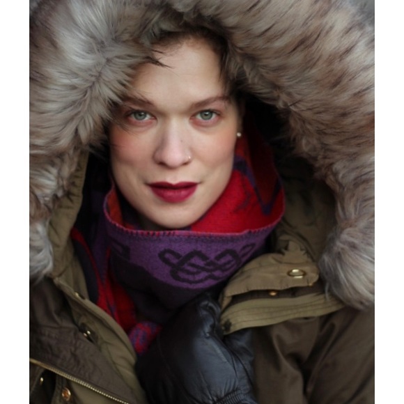 ANORAK OLIVE GREEN PARKA JACKET SIZE 0X, FUR COLLAR HOOD, CINCHED WAIST, NWOT, - Picture 6 of 6